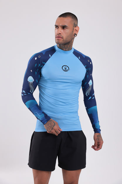 UPF50,ERKEK UZUN KOLLU,RASHGUARD,DALIŞ,YELKEN,SÖRF,SCUBA,KÜREK,KANO ÜST GİYİM-NP-208