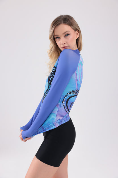 UPF50,KADIN UZUN KOLLU,RASHGUARD,DALIŞ,YELKEN,SÖRF,SCUBA,KÜREK,KANO ÜST GİYİM-NP-803