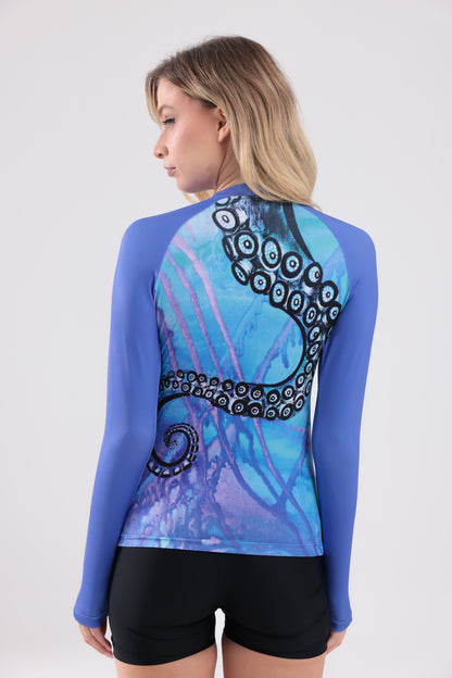UPF50,KADIN UZUN KOLLU,RASHGUARD,DALIŞ,YELKEN,SÖRF,SCUBA,KÜREK,KANO ÜST GİYİM-NP-803