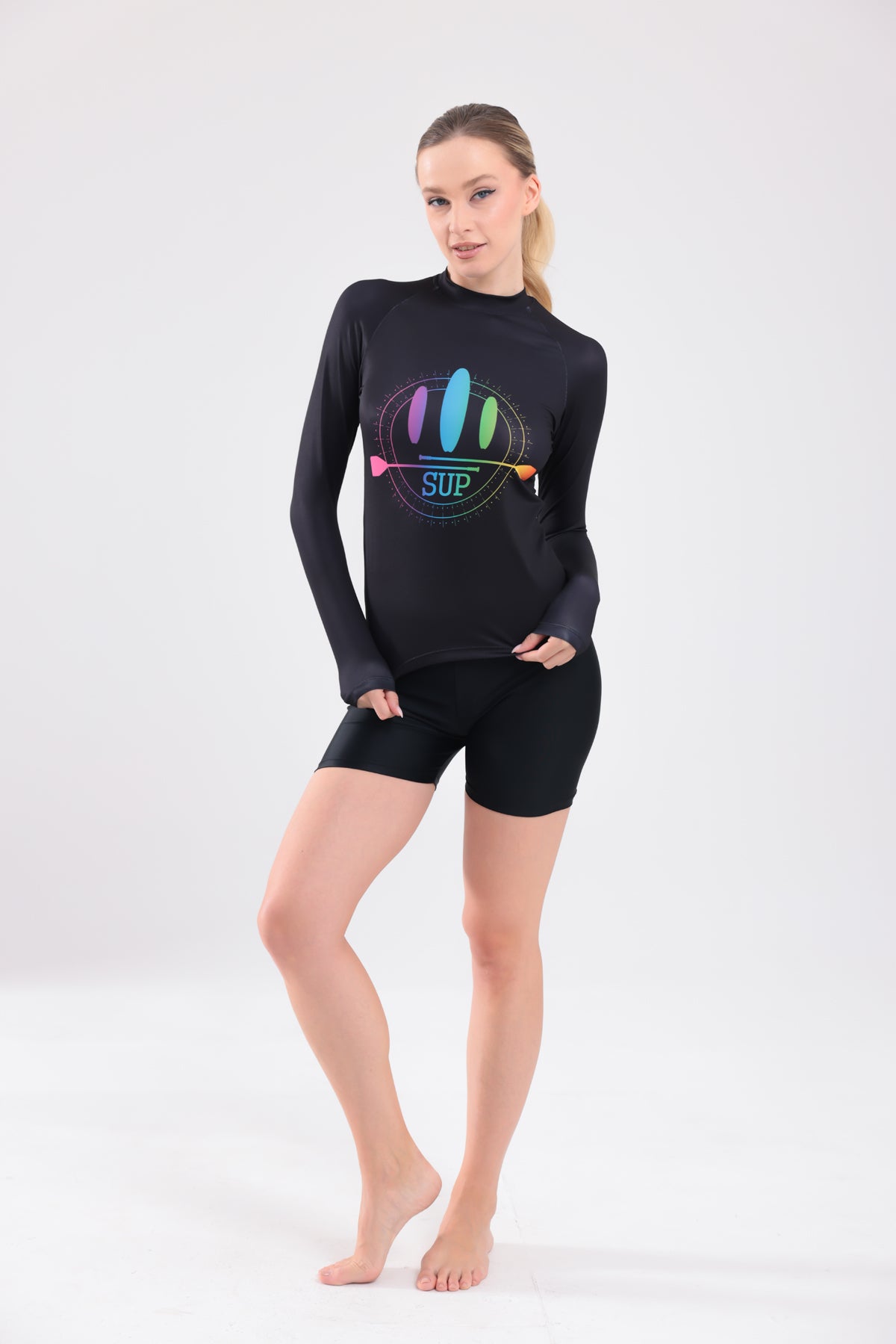 UPF50,KADIN UZUN KOLLU,RASHGUARD,DALIŞ,YELKEN,SÖRF,SCUBA,KÜREK,KANO ÜST GİYİM-NP-802