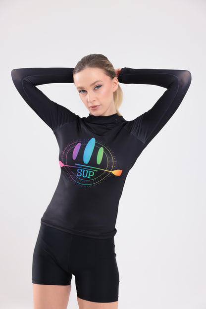 UPF50,KADIN UZUN KOLLU,RASHGUARD,DALIŞ,YELKEN,SÖRF,SCUBA,KÜREK,KANO ÜST GİYİM-NP-802