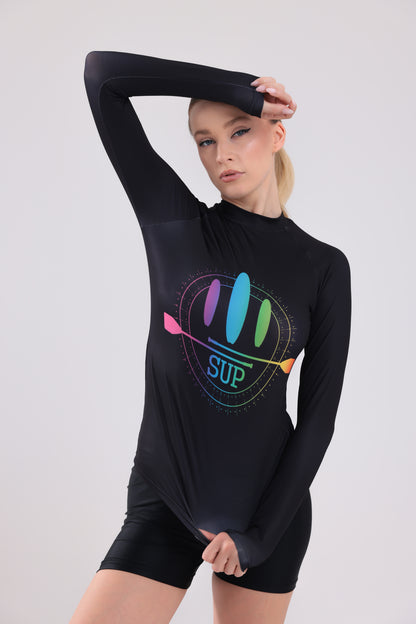 UPF50,KADIN UZUN KOLLU,RASHGUARD,DALIŞ,YELKEN,SÖRF,SCUBA,KÜREK,KANO ÜST GİYİM-NP-802