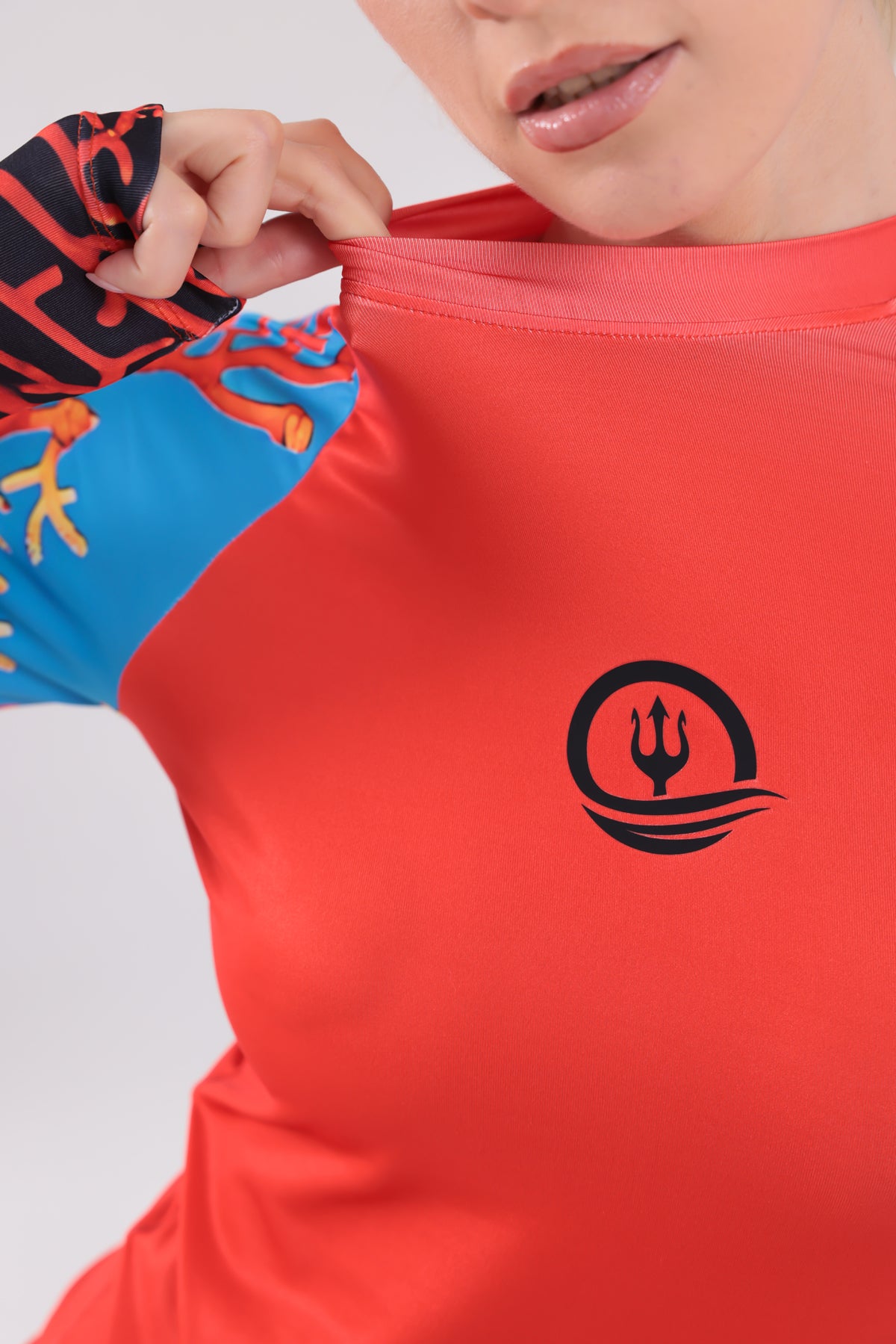 UPF50,KADIN UZUN KOLLU,RASHGUARD,DALIŞ,YELKEN,SÖRF,SCUBA,KÜREK,KANO ÜST GİYİM-NP-801