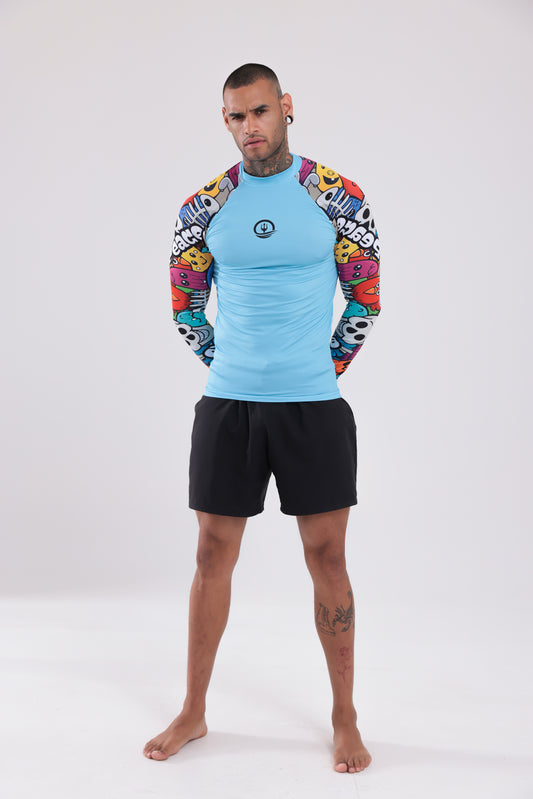 UPF50,ERKEK UZUN KOLLU,RASHGUARD,DALIŞ,YELKEN,SÖRF,SCUBA,KÜREK,KANO ÜST GİYİM-NP-201