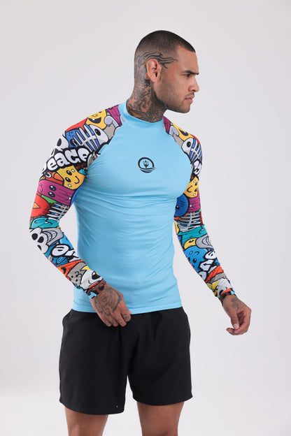 UPF50,ERKEK UZUN KOLLU,RASHGUARD,DALIŞ,YELKEN,SÖRF,SCUBA,KÜREK,KANO ÜST GİYİM-NP-201