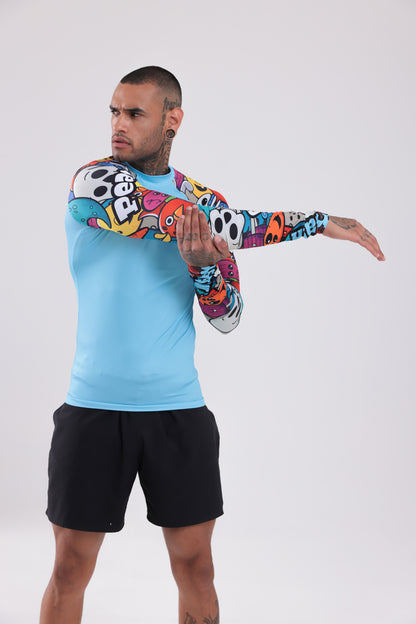 UPF50,ERKEK UZUN KOLLU,RASHGUARD,DALIŞ,YELKEN,SÖRF,SCUBA,KÜREK,KANO ÜST GİYİM-NP-201