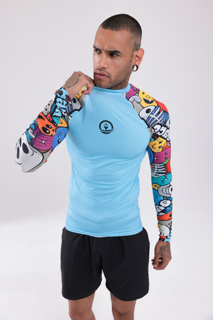 UPF50,ERKEK UZUN KOLLU,RASHGUARD,DALIŞ,YELKEN,SÖRF,SCUBA,KÜREK,KANO ÜST GİYİM-NP-201