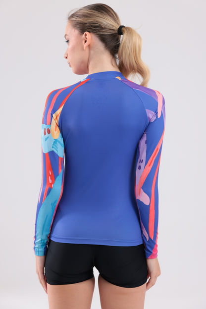UPF50,KADIN UZUN KOLLU,RASHGUARD,DALIŞ,YELKEN,SÖRF,SCUBA,KÜREK,KANO ÜST GİYİM-NP-804