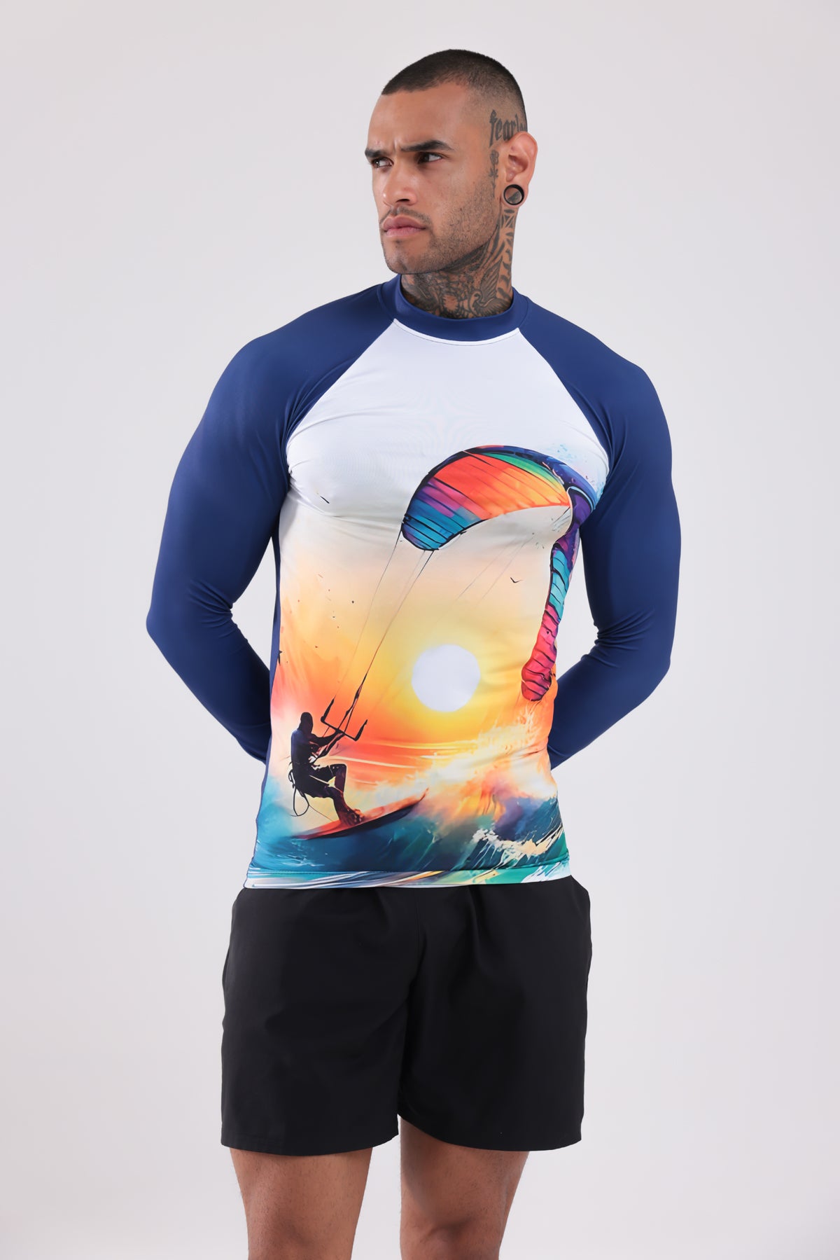 UPF50,ERKEK UZUN KOLLU,RASHGUARD,DALIŞ,YELKEN,SÖRF,SCUBA,KÜREK,KANO ÜST GİYİM-NP-206