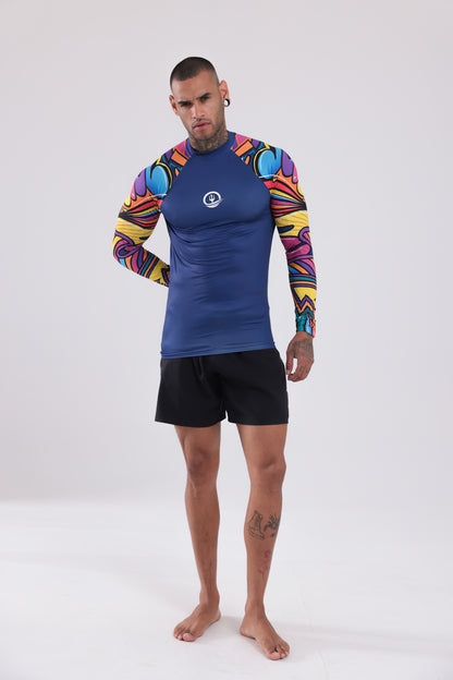 UPF50,ERKEK UZUN KOLLU,RASHGUARD,DALIŞ,YELKEN,SÖRF,SCUBA,KÜREK,KANO ÜST GİYİM-NP-202