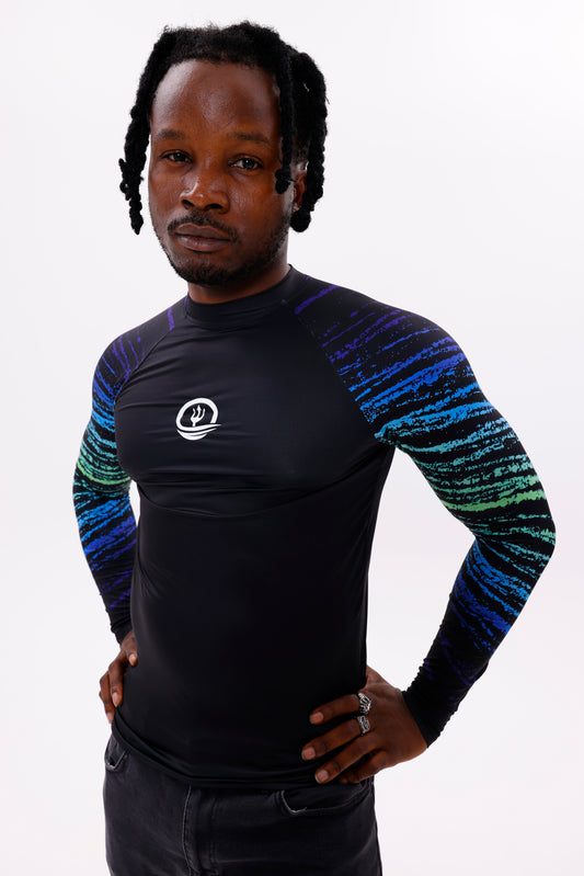 UPF50,ERKEK UZUN KOLLU RASHGUARD,SU SPORLARI ÜST GİYİM-NPT-2002