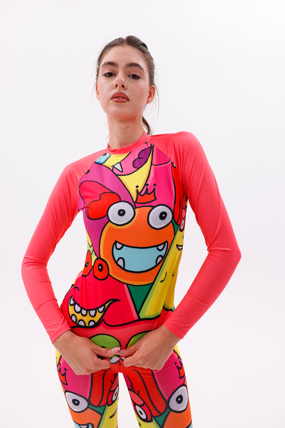UPF50,KADIN UZUN KOLLU,RASHGUARD,DALIŞ,YELKEN,SÖRF,SCUBA,KÜREK,KANO ÜST GİYİM-NPT-8020-1