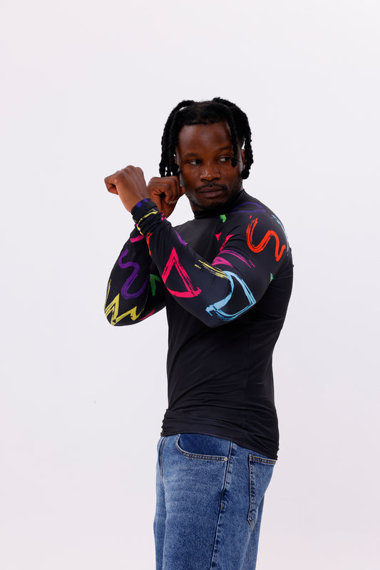 UPF50,ERKEK UZUN KOLLU RASHGUARD,SU SPORLARI ÜST GİYİM-NPT-2009