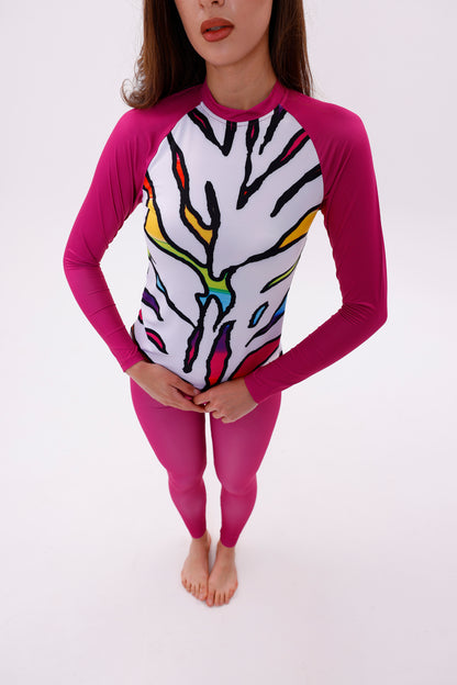 UPF50,KADIN UZUN KOLLU,RASHGUARD,DALIŞ,YELKEN,SÖRF,SCUBA,ÜST GİYİM-NPT-8011