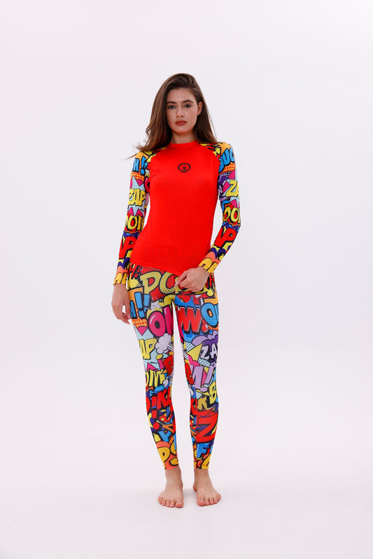 UPF50,KADIN UZUN KOLLU,RASHGUARD,DALIŞ,YELKEN,SÖRF,SCUBA,KÜREK,KANO ÜST GİYİM-NPT-8002-2