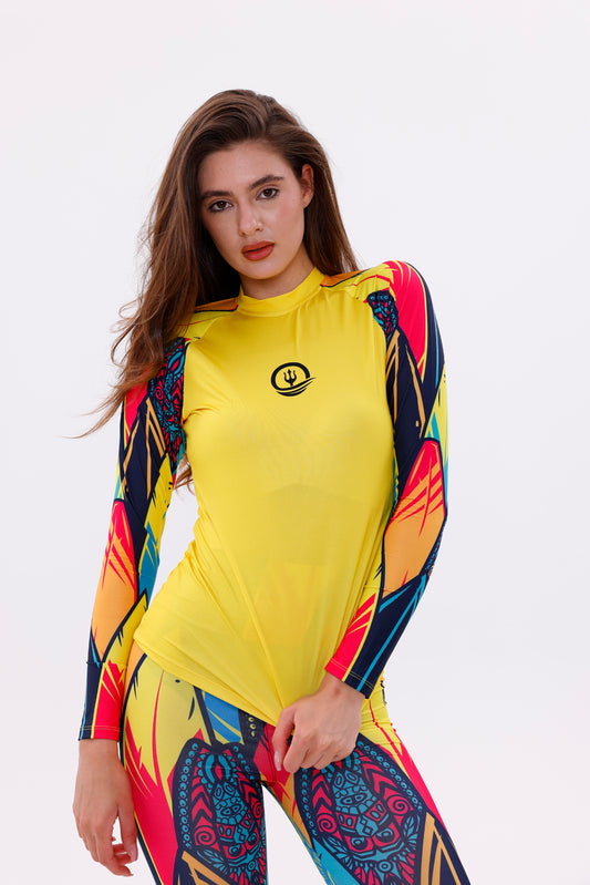 UPF50,KADIN UZUN KOLLU,RASHGUARD,DALIŞ,YELKEN,SÖRF,SCUBA,ÜST GİYİM-NPT-8021-2