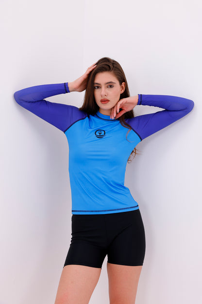 UPF50,KADIN UZUN KOLLU,RASHGUARD,DALIŞ,YELKEN,SÖRF,SCUBA,ÜST GİYİM-NPT-4011
